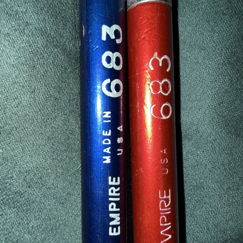 Vintage Fat Pencils HUSKY by EMPIRE 683 Anchord Lead USA Blue Green